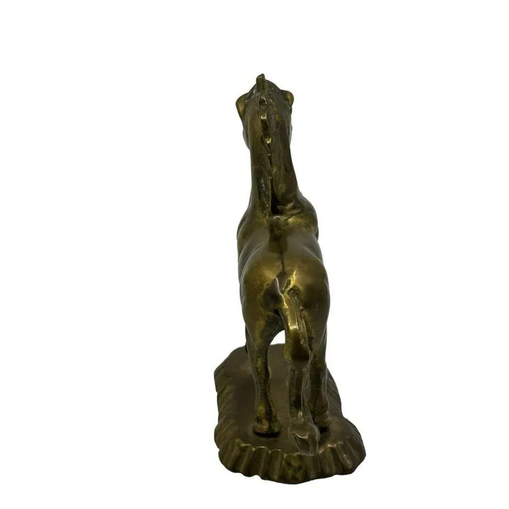 Vintage Figurine Brass Unicorn Horse Fantasy Mystical‎ Magical  Decor 5.5